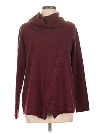 Pre-owned Croft & Barrow Turtleneck Sweater In Burgundy