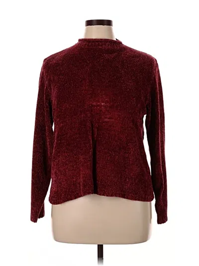 Pre-owned Croft & Barrow Turtleneck Sweater In Burgundy