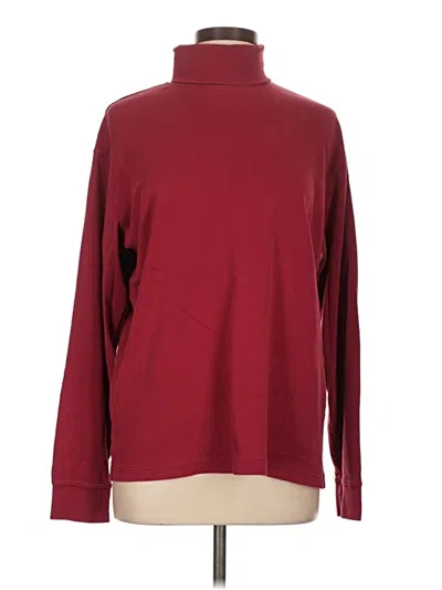 Pre-owned Croft & Barrow Turtleneck Sweater In Burgundy