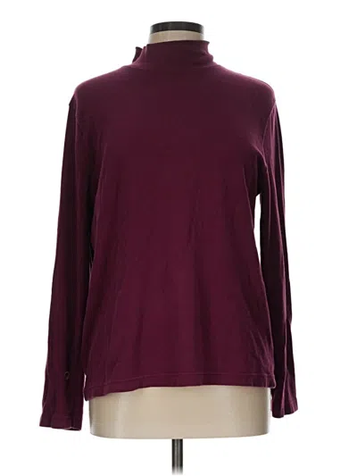 Pre-owned Croft & Barrow Turtleneck Sweater In Burgundy