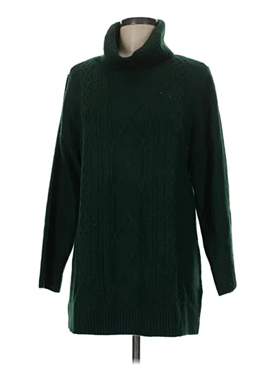 Pre-owned Croft & Barrow Turtleneck Sweater In Green