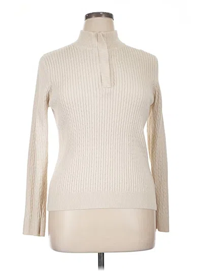 Pre-owned Croft & Barrow Turtleneck Sweater In Ivory