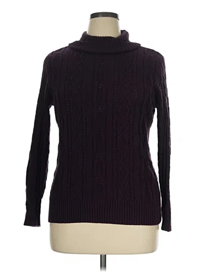 Pre-owned Croft & Barrow Turtleneck Sweater In Purple