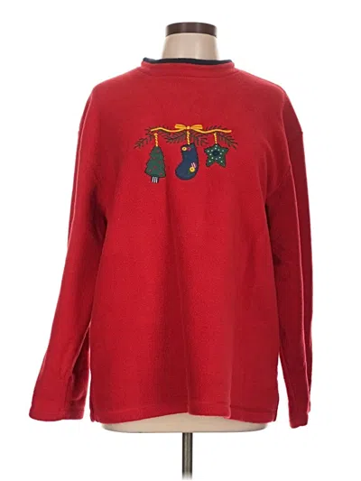 Pre-owned Croft & Barrow Turtleneck Sweater In Red