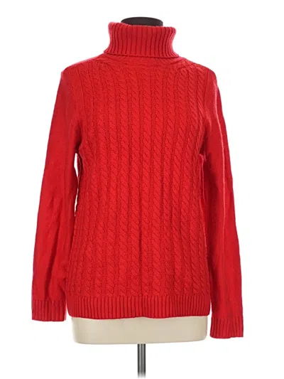 Pre-owned Croft & Barrow Turtleneck Sweater In Red