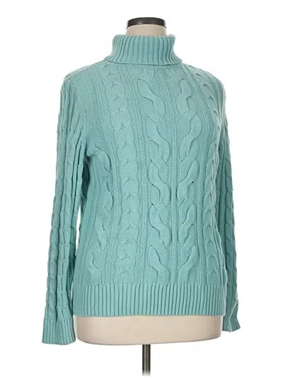 Pre-owned Croft & Barrow Turtleneck Sweater In Teal