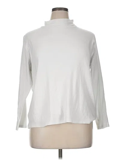 Pre-owned Croft & Barrow Turtleneck Sweater In White