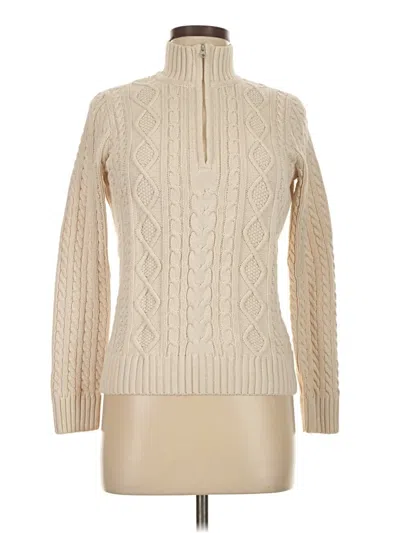 Pre-owned Croft & Barrow Turtleneck Sweater In White