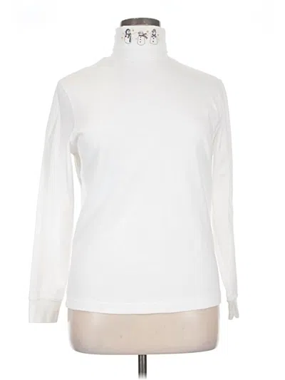 Pre-owned Croft & Barrow Turtleneck Sweater In White