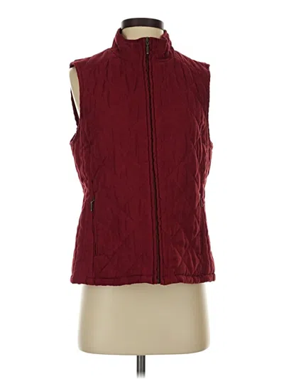 Pre-owned Croft & Barrow Vest In Burgundy