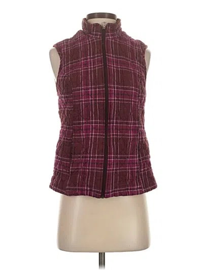 Pre-owned Croft & Barrow Vest In Burgundy