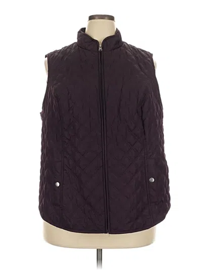 Pre-owned Croft & Barrow Vest In Burgundy