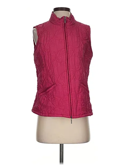 Pre-owned Croft & Barrow Vest In Burgundy