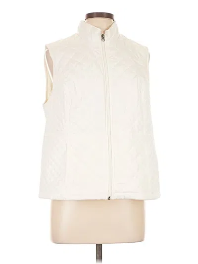 Pre-owned Croft & Barrow Vest In Ivory