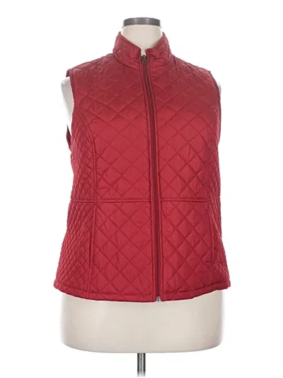 Pre-owned Croft & Barrow Vest In Red