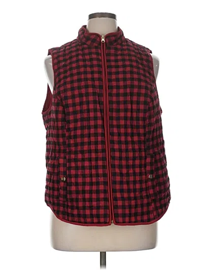 Pre-owned Croft & Barrow Vest In Red