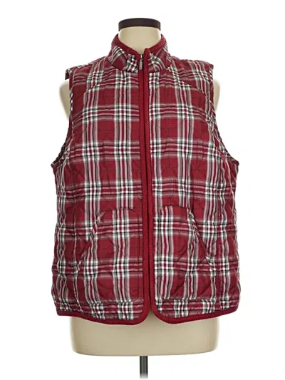 Pre-owned Croft & Barrow Vest In Red