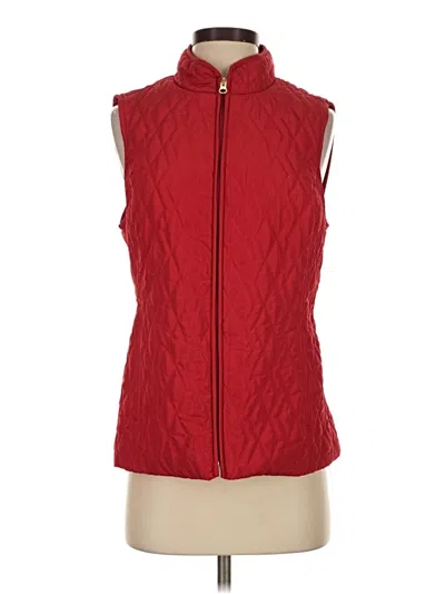 Pre-owned Croft & Barrow Vest In Red