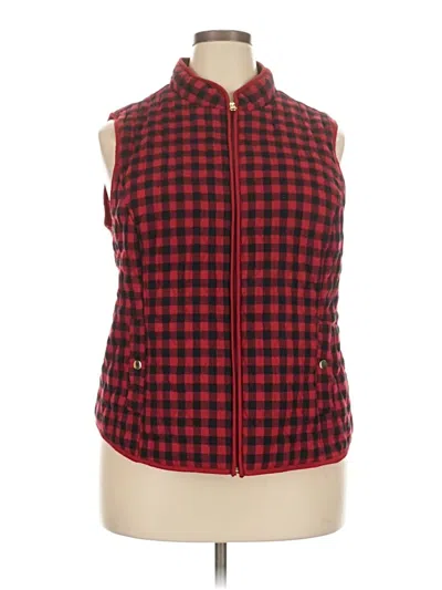 Pre-owned Croft & Barrow Vest In Red