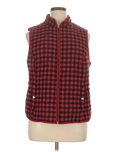 Pre-owned Croft & Barrow Vest In Red