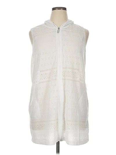 Pre-owned Croft & Barrow Vest In White