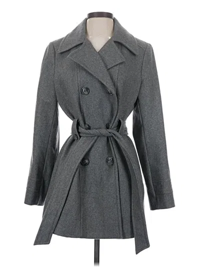Pre-owned Croft & Barrow Wool Coat In Gray