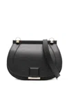 Cromia Half-moon Leather Clutch Bag In Black