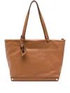 Cromia Heart-charm Leather Tote Bag In Brown