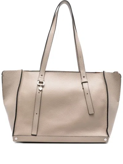 Cromia Kathrine Leather Tote Bag In Neutral