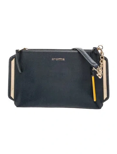 Pre-owned Cromia Leather Shoulder Bag In Gray