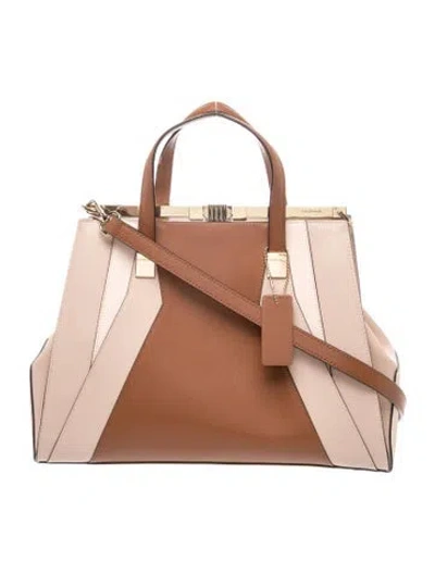 Pre-owned Cromia Leather Top Handle Bag In Pink