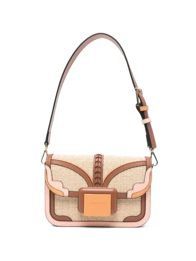 Cromia Logo-detail Shoulder Bag In Nude