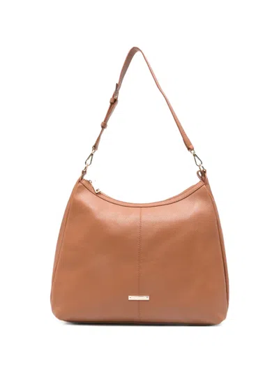 Cromia Serena Grained Leather Shoulder Bag In Brown