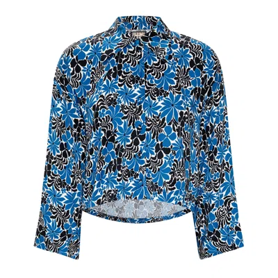 Crono Zee Women's Eno Top - Blue Flora
