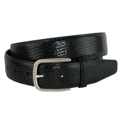 Crookhorndavis Basic Lux Trial Tri-town Calfskin Dress Belt In Black