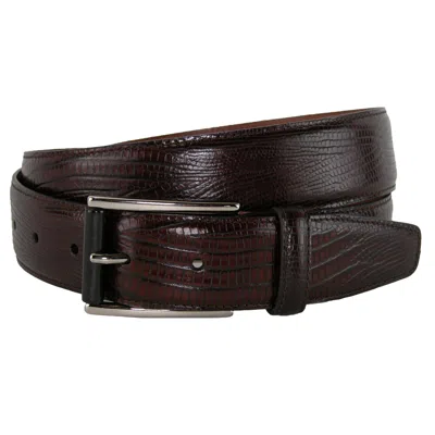Crookhorndavis Django Turin Tejus Lizard Print Dress Belt In Multi