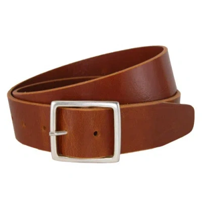 Crookhorndavis Douglas Noho Center Bar Pull Up Casual Leather Jean Belt In Pink