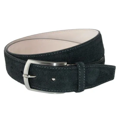 Crookhorndavis Monza Suede Belt With Contrast Stitch In Red