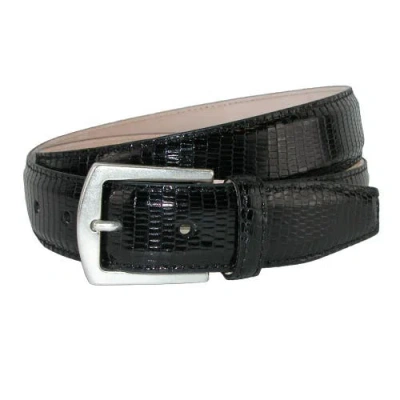 Crookhorndavis Tejus Lizard 32mm Belt In Black