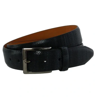 Crookhorndavis The Ascot 35mm Italian Calfskin Leather Belt In Black
