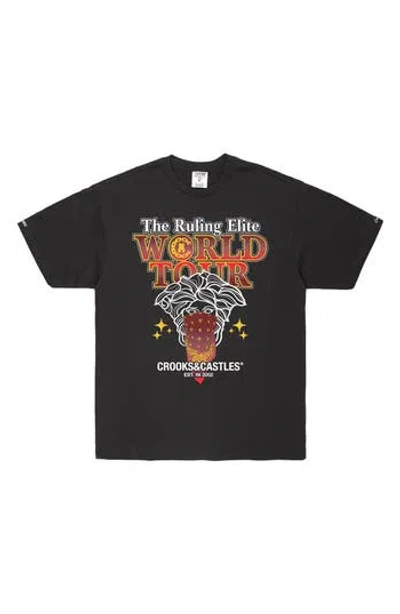 Crooks & Castles Crooks And Castles Bandito World Tour Graphic T-shirt In Black