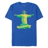 Crooks & Castles Honor Amongst Thieves Green Print  Graphic T-shirt In Royal Blue