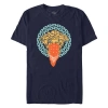 Crooks & Castles Medusa Blue Chains  Graphic T-shirt In Navy Blue