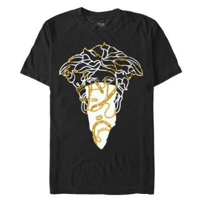 Crooks & Castles Medusa White Bandana  Graphic T-shirt In Black