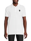 Crooks & Castles Men's Solid Polo In White