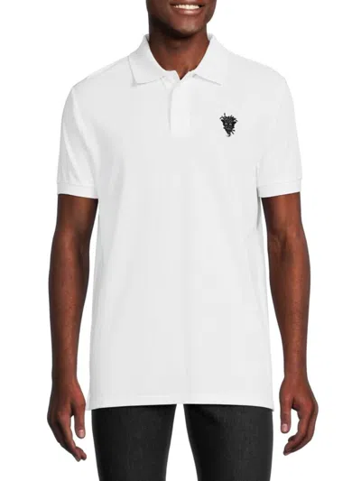 Crooks & Castles Men's Solid Polo In White