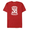 Crooks & Castles Number White Logo  Graphic T-shirt In Red