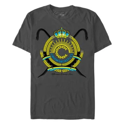 Crooks & Castles Thomas Crown Inc. Coat Of Arms  Graphic T-shirt In Charcoal