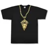 Crooks Castles Crooks & Castles Men's T-shirt Crewneck Sweatshirt "medusa Chain" Black/gold In Unico