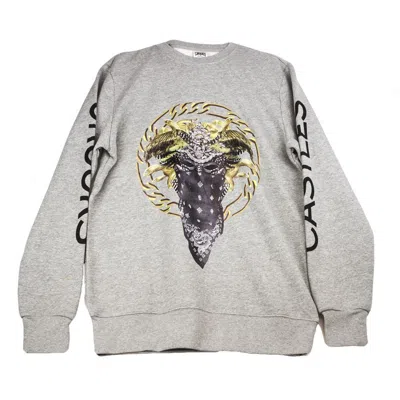 Crooks Castles Cultivated Lux Ââmen's Crewneck Sweatshirt Medusa Sweatshirt In Grigio Melange/multi